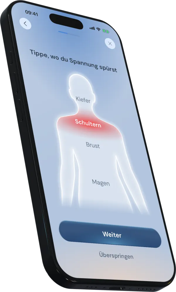 Bounds Körpercheck-Bildschirm mit Spannungsbereichen